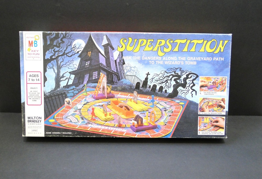 Vintage 1977 Superstition Board Game (Not Complete)