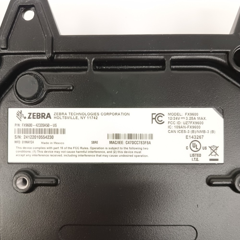 Zebra FX9600-42320A50-US Long Range UHF RFID Reader 4 Port Fixed Reader