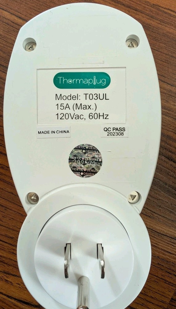 Programmable Thermostat Outlet Plug for Space Heaters and A/Cs, 120v/ 110v 15...