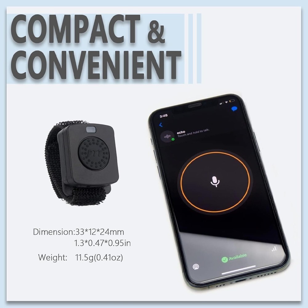 Bluetooth PTT Switch Zello Wireless PTT Button for iOS & Android Walkie talkies