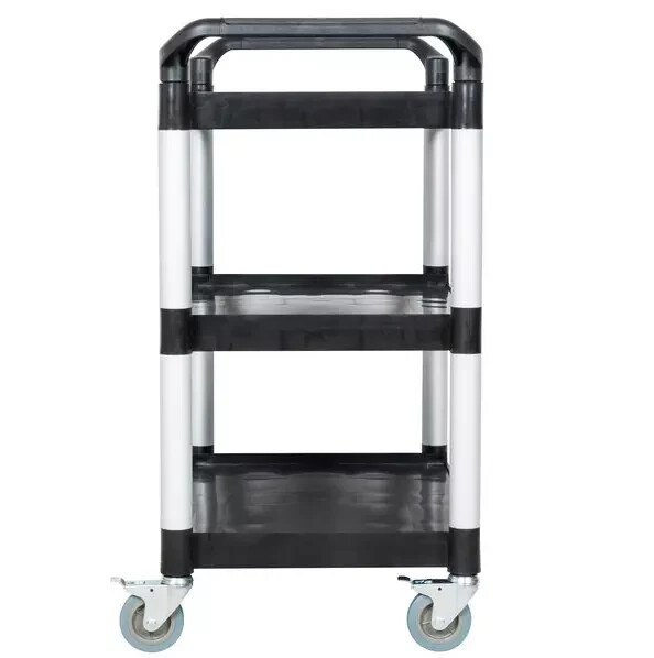 Commercial Kitchen Restaurant Utility Bussing Cart w/ Three Shelves 42" x 20"