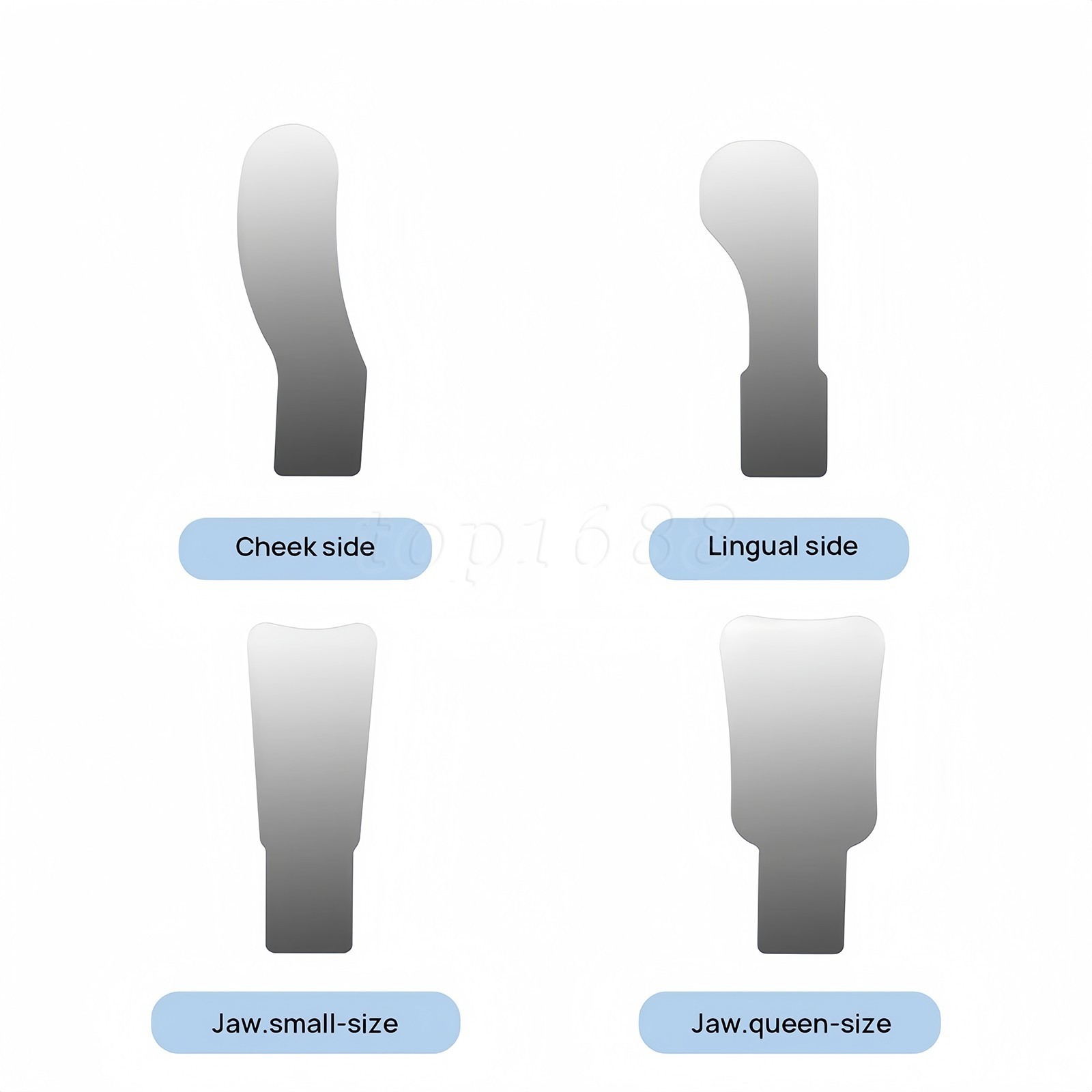 Dental Occlusal Mirror Fog Free LED Intra Oral Photo System Reflector 4*Mirror