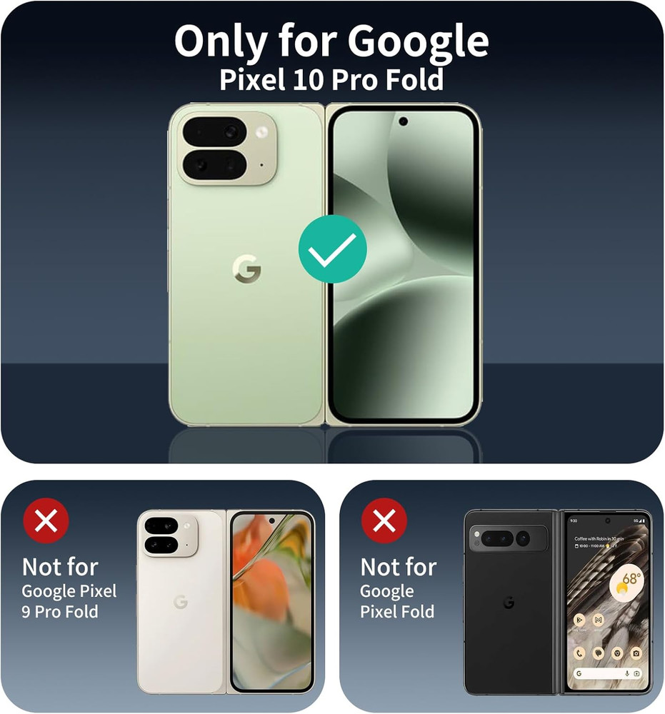 4-Pack Camera Lens Protector for Google Pixel 10 Pro Fold, Tempered Glass Camera
