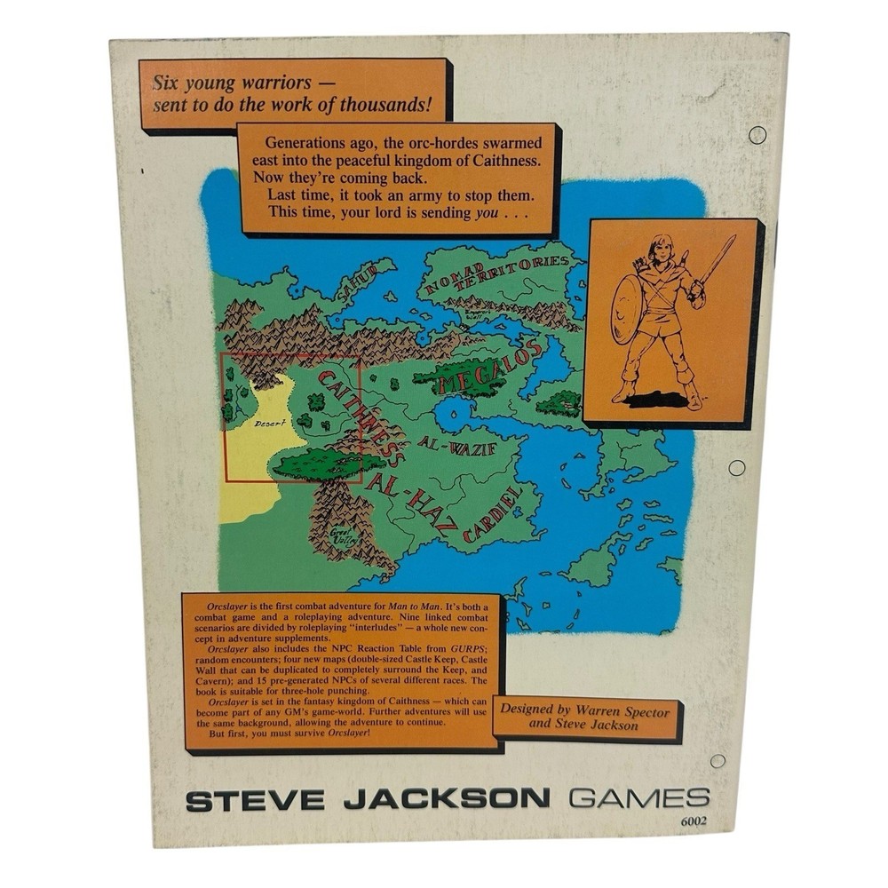 Orcslayer A Combat Supplement For Man To Man Gurps RPG