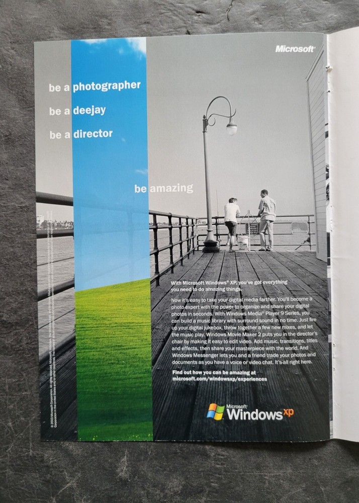 Microsoft Windows XP Software Promo 6 Page Print Magazine Insert Ad 2003