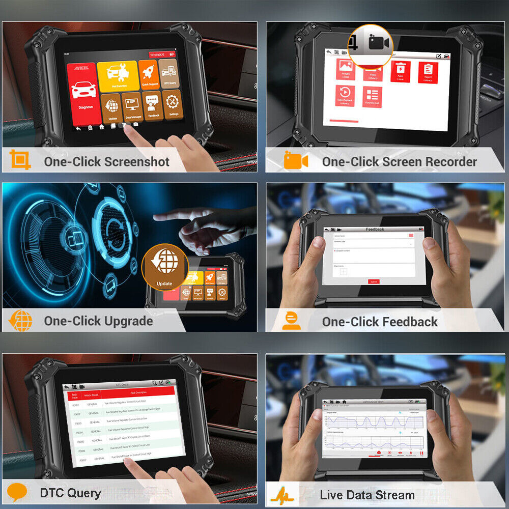 ANCEL V6 Bi-directional Scanner OBD2 Diagnostic Scan Tool Full System Key Coding