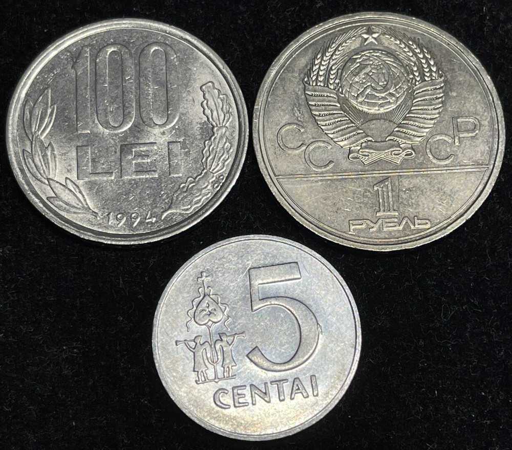World Foreign 3 Coins Lot
