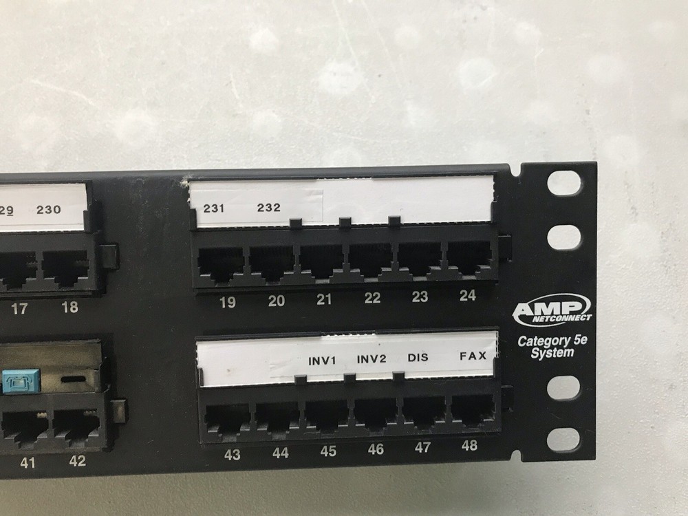 AMP Cat 5 T568A Patch Panel 48 Port.