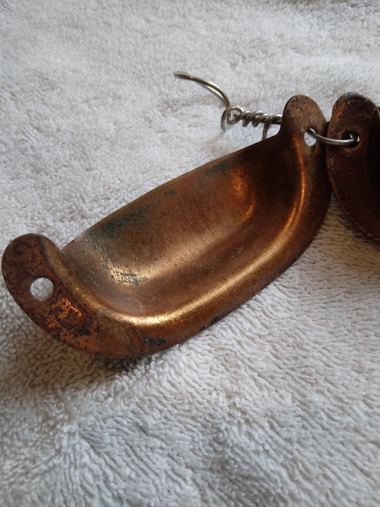 Antique copper drawer knobs. Set of 4.