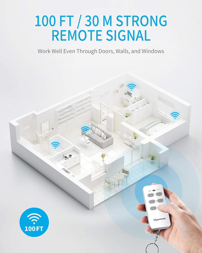 Remote Control Outlet Wireless Light Switch for Household Appliances, Expandable