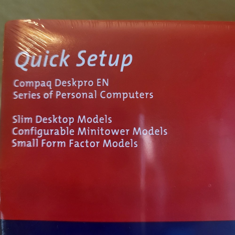 Compaq Deskpro EN Quick Setup Slim Desktop Models & Reference Library CD Sealed