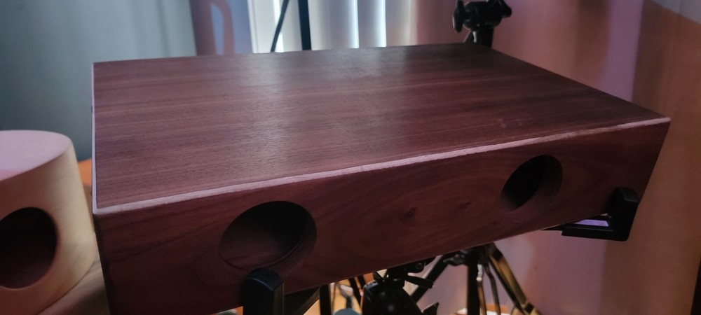 Custom Black Walnut and Birch 3 Zone Cajon Tom-Tom Tablet