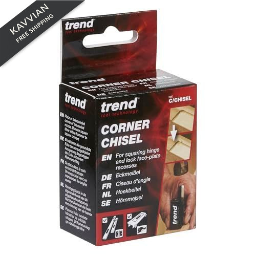 Trend Hinge Recess Squaring Corner Chisel, Quickly Square Up Rounded Small
