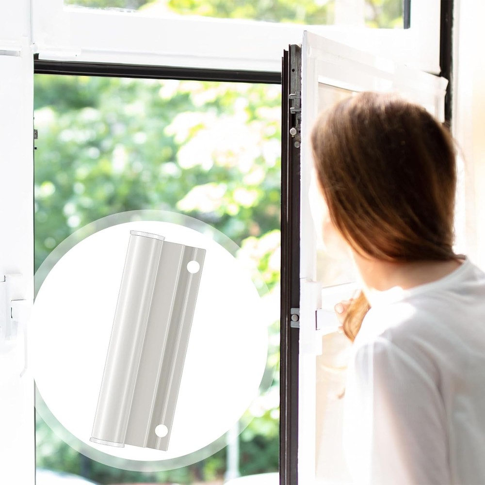 2 Sets Hinge Leaf for Screen Doors White Upper Storm Aluminum Door Replacement P