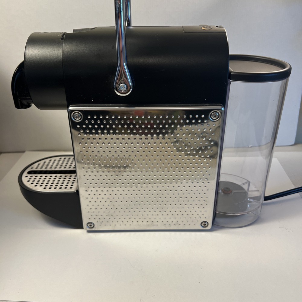Nespresso Type D60 (Pixie) Coffee Machine Maker Brushed Aluminum/ Black Tested