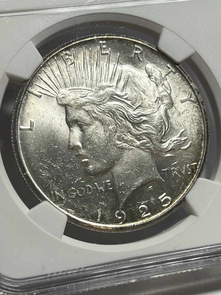 1925-S Peace Silver Dollar $1 NGC MS63 Tough Date Nice Luster
