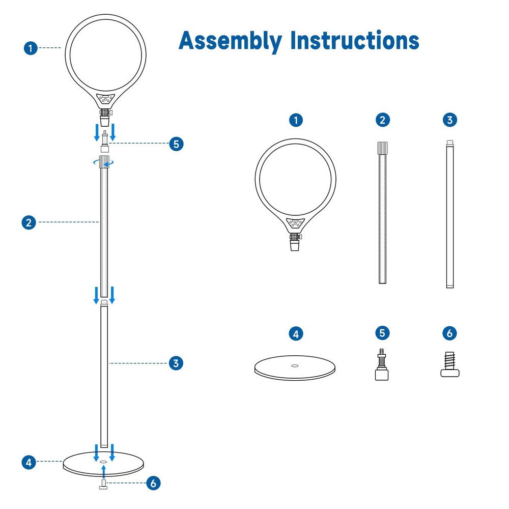 Ring Light with Stand and Phone Holder, 14" Professional Full-Screen Large Ring