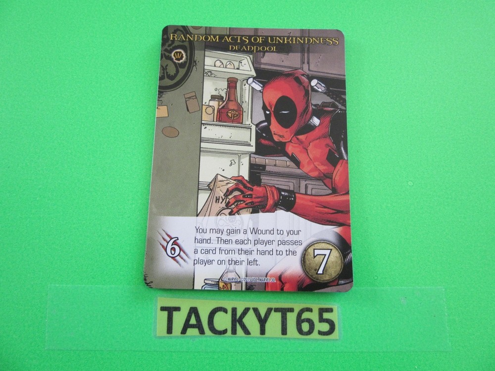 2015 UD MARVEL 3D LEGENDARY DBG RARE SP DEADPOOL RANDOM ACTS OF UNKINDNESS