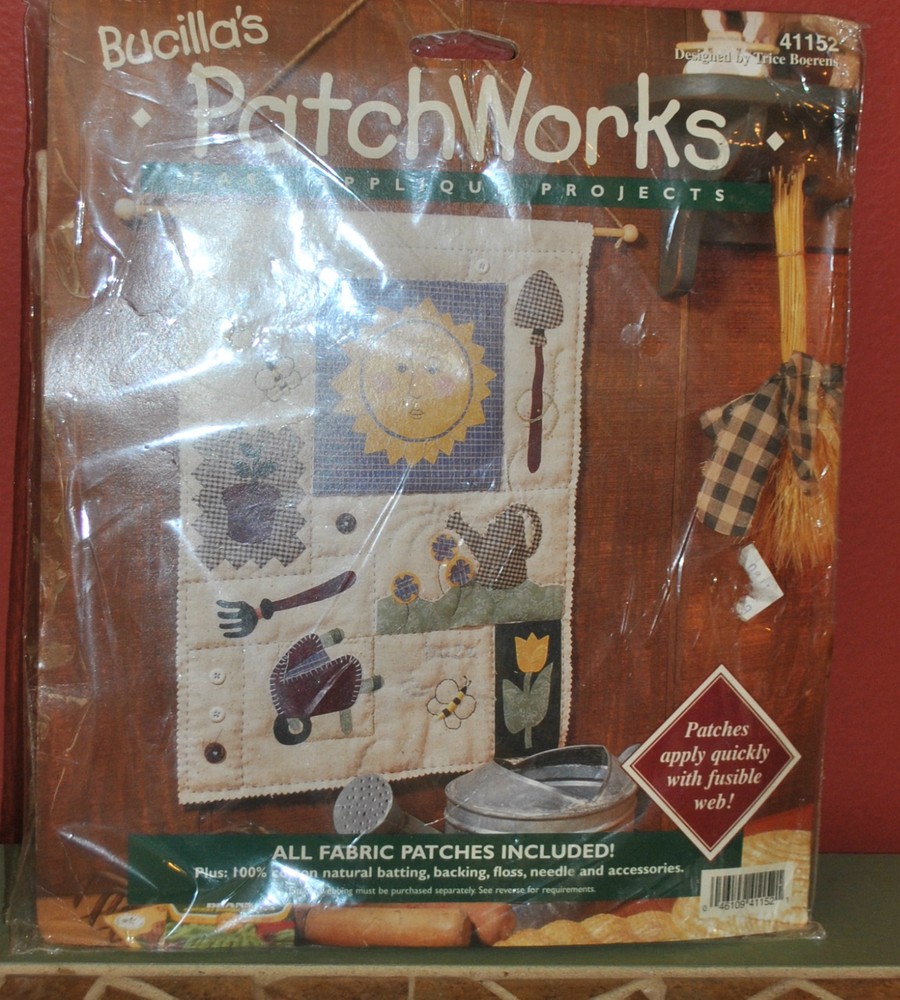 Bucilla New 41152 PatchWorks Easy Applique Projects Garden Sampler 13 X 16