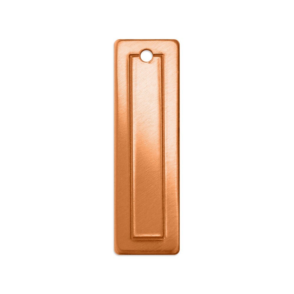 ImpressArt Border Rectangle (Large), Copper, Premium Metal Stamping Discs, 24 pc