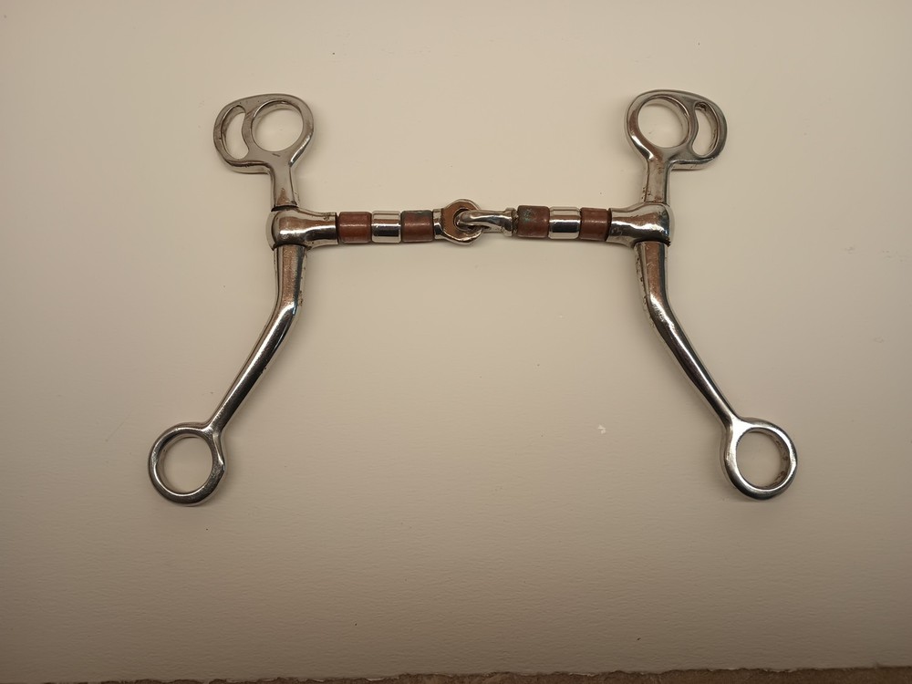 Tom Thumb Horse Bit with Copper Roller Stainless Steel Snaffle
