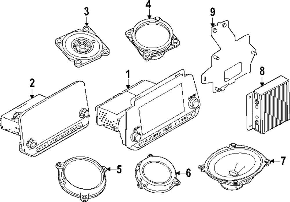 Genuine Nissan Radio Amplifier Bracket 28070-6CA0A