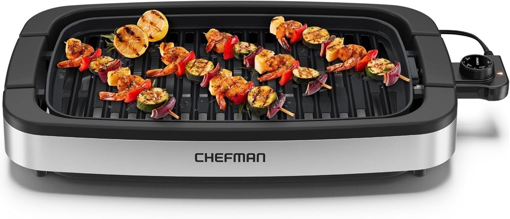 Chefman Smokeless Indoor Electric Grill Large Nonstick w/ Temp Control