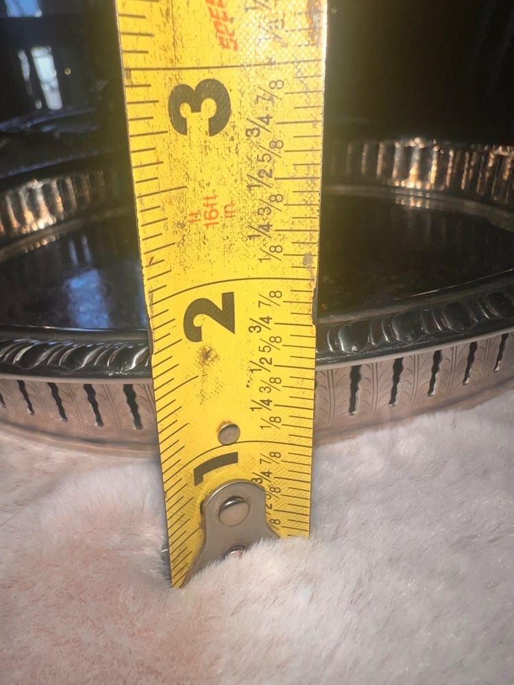 Vintage Sheridan Silver Plate Round Serving Tray