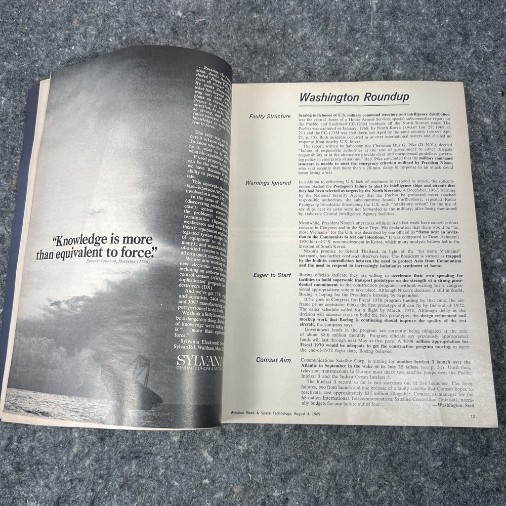 August 4, 1969 - Aviation Week & Space Technology Magazine