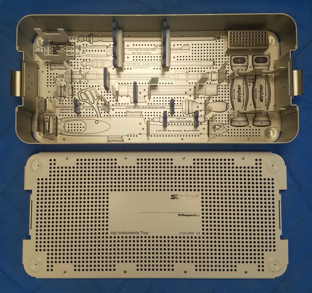 STRYKER 2124-3000 Hip Instruments Tray (Case Only)