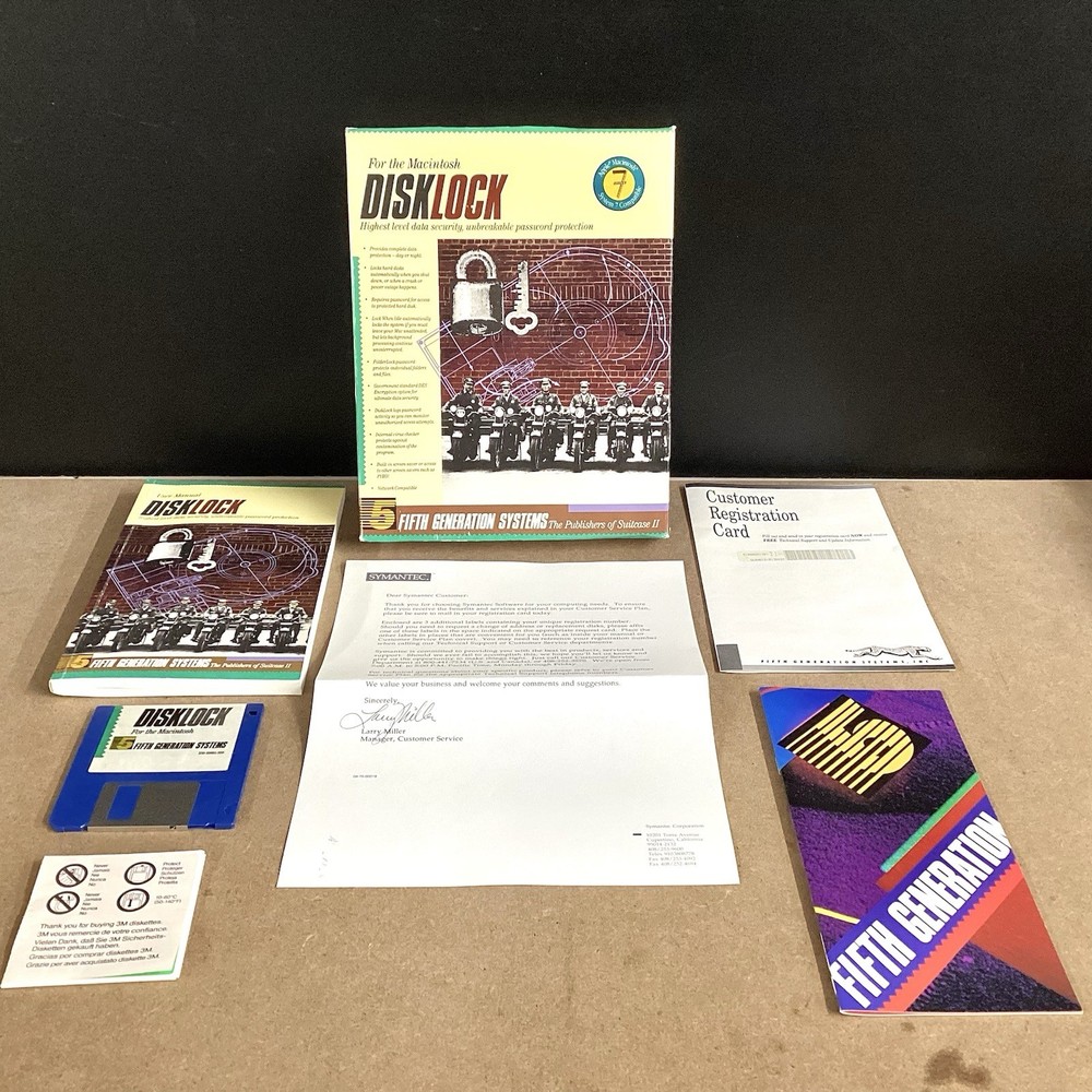 Fifth Generation Systems Security Software Program Disklock