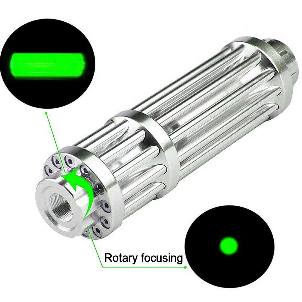 Adjustable Focus 532nm Green Laser Pointer Visible Beam Flashlight Focus Lazer