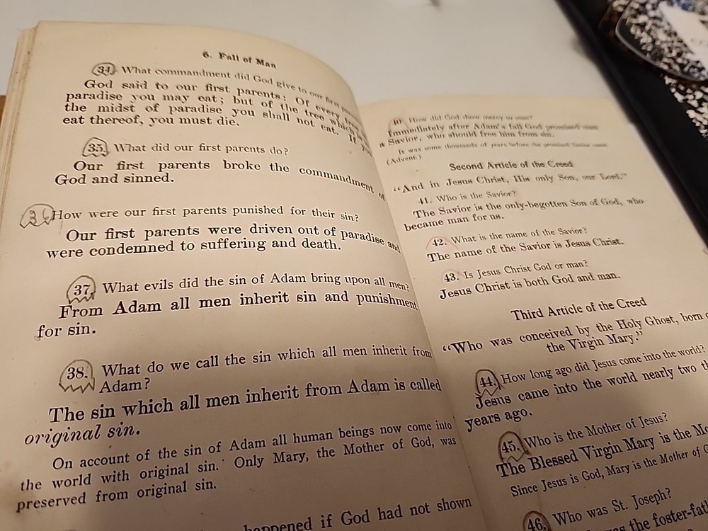 Antique Catechism Book Catholic Religion