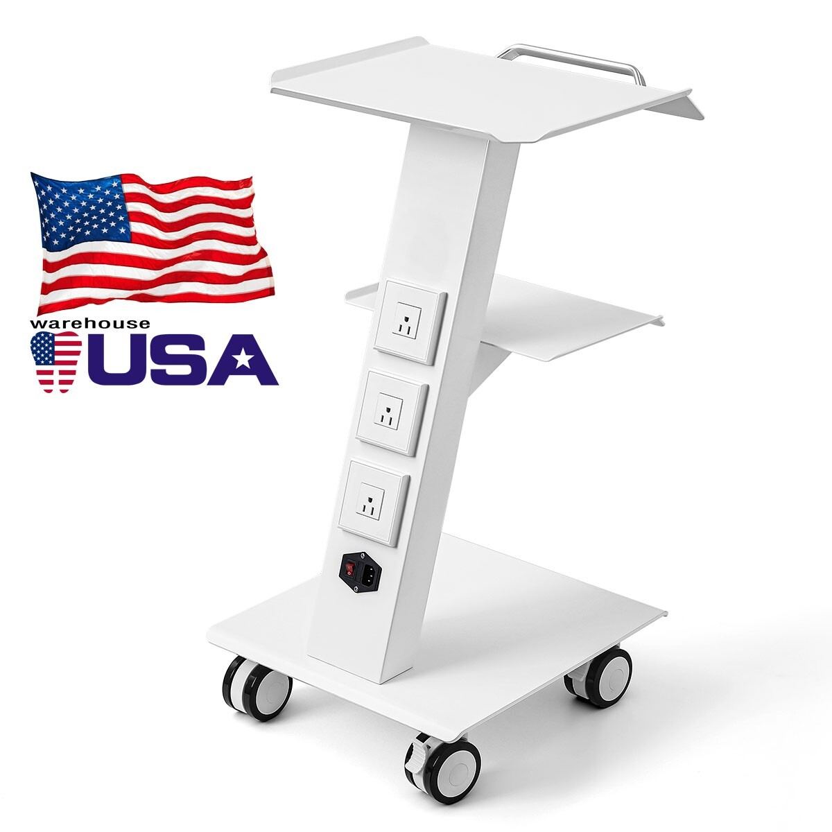 Dental Mobile Medical Cart /Cabinet with Drawers Wheels /Endo Implant Trolley
