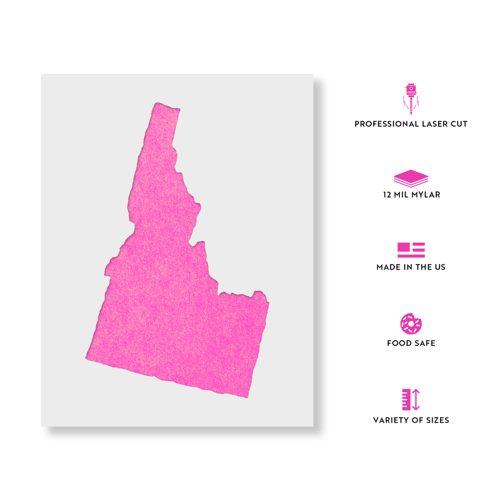 Idaho State Stencil - Durable & Reusable Mylar Stencils