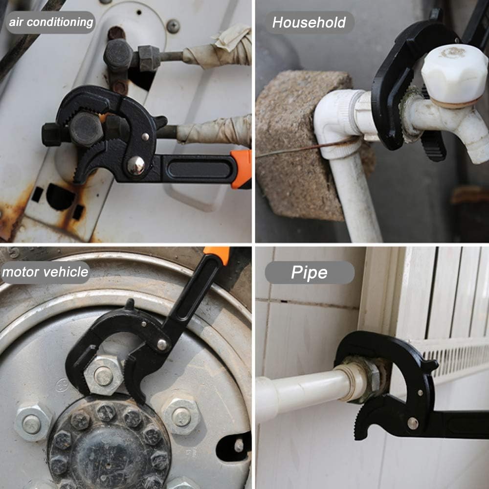 4 PCS Multi-function Magic Wrench Self-Adjusting Spanner Power Grip Pipe Wrench