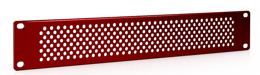 2U 19” Steel Vented Rack Panel – Candy Cherry Metallic – Custom Colors