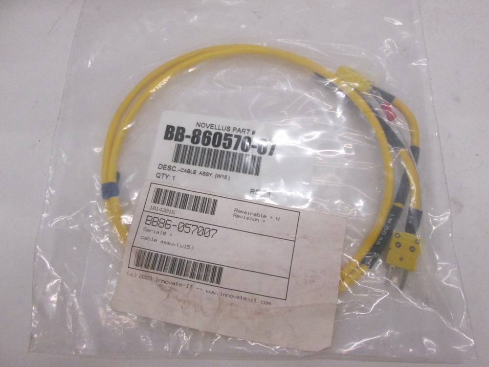 Novellus, BB86-057007, Cable Assy (W15), Used