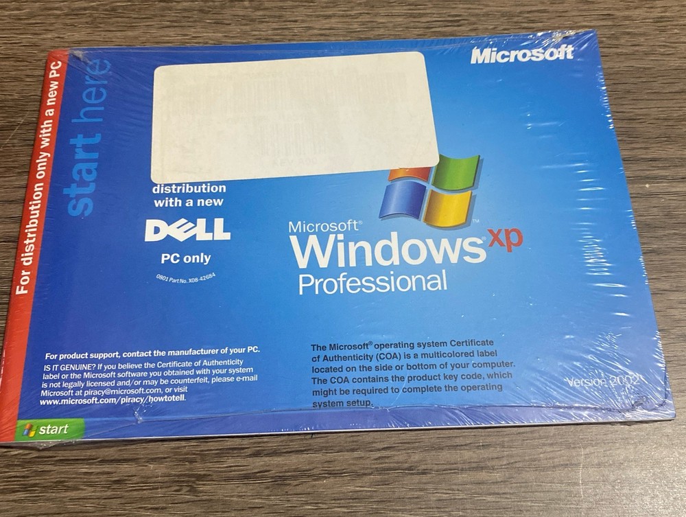 Windows XP Professional SP2 Full Version with Manual and Sealed (Read No Key)