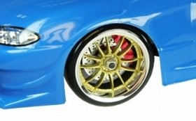 Active brake disc set (4) (LBL): for TT-01/01E