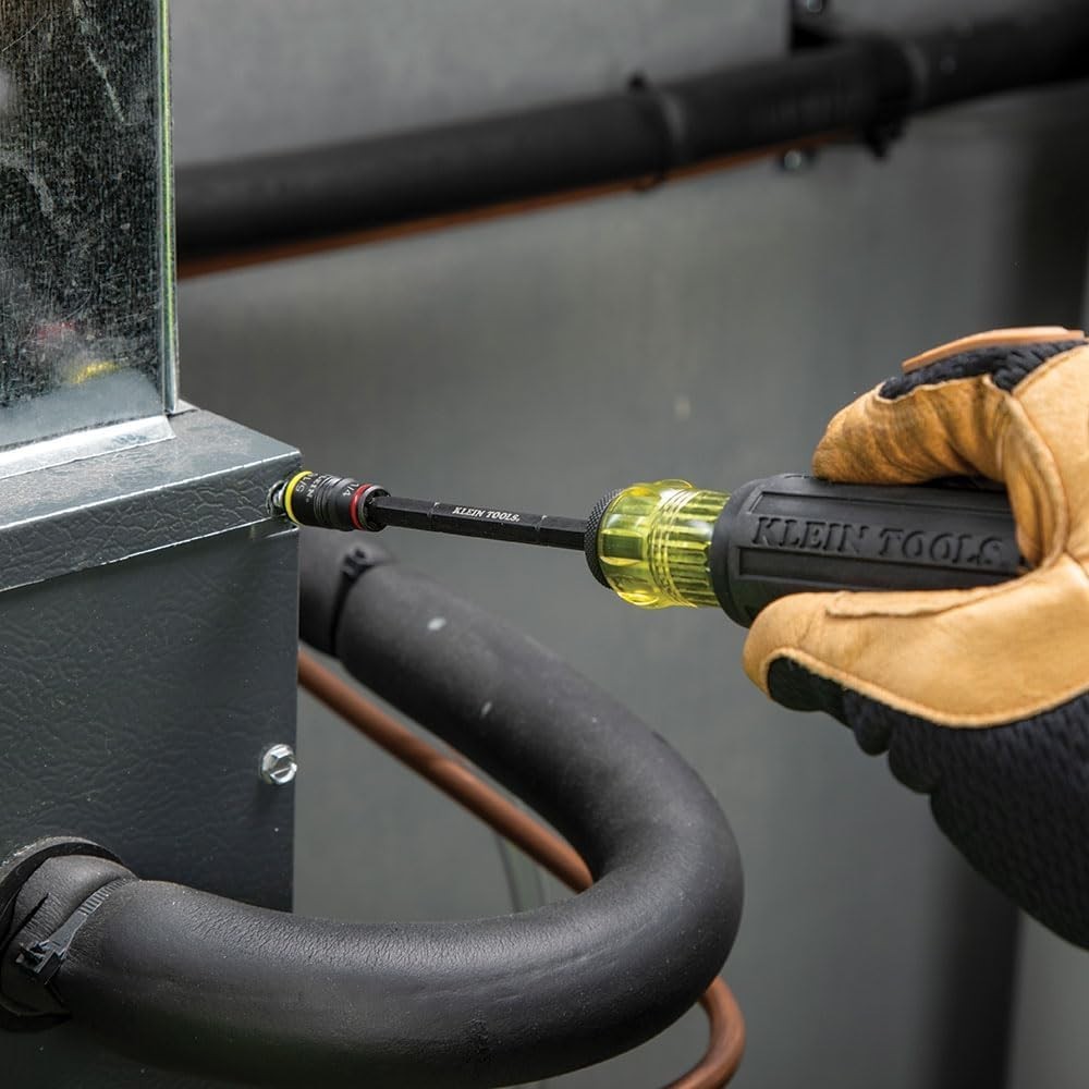 Klein Tools 32933 Impact Driver, SAE 7-in-1 Impact Socket Set, Flip Socket with