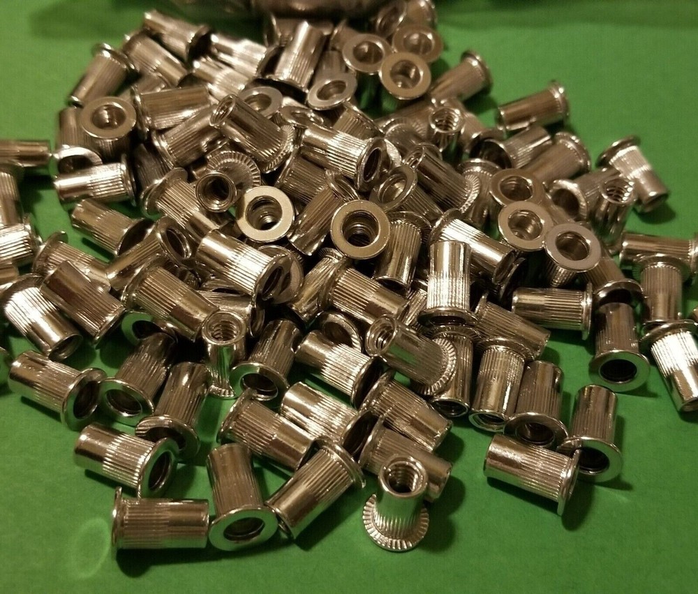100 PCs 10-24 Aluminum Rivet Nut Rivnut Insert Nutsert SAE