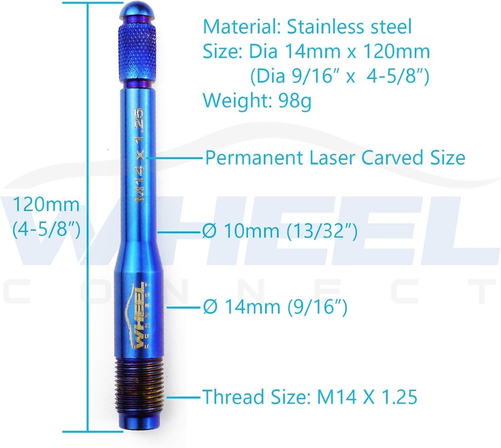 Laser Carved M14X1.25 Wheel Alignment Tool - Essential for Safe Tire Changes