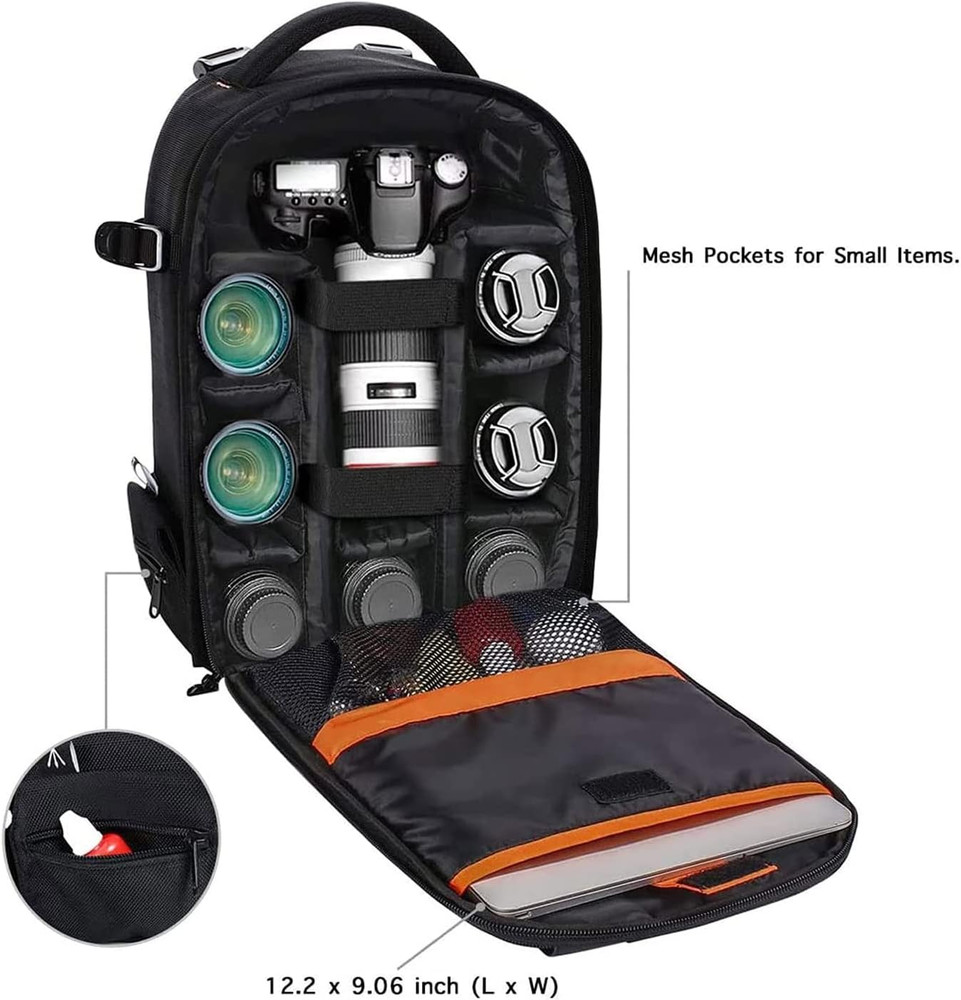 Camera Backpack,Dslr/Slr/Mirrorless Photography Backpack Buffer Padded Shockproo