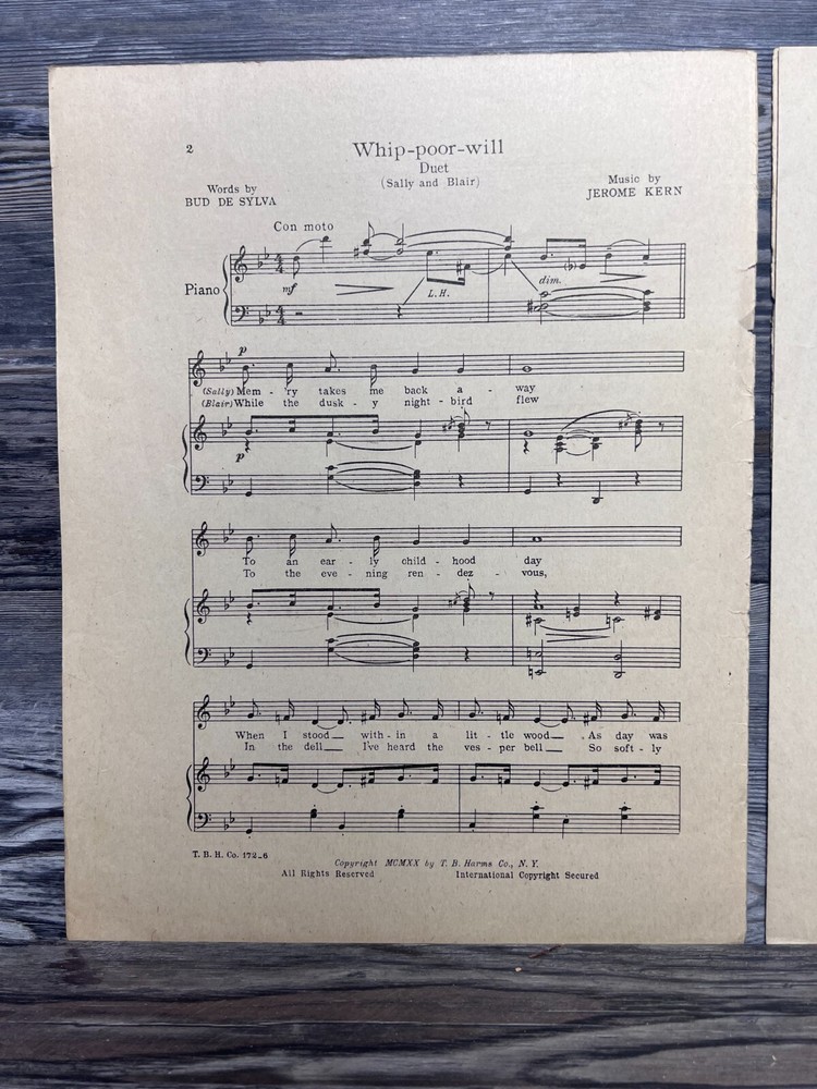 SALLY, SONGBOOK, PROGRAM
