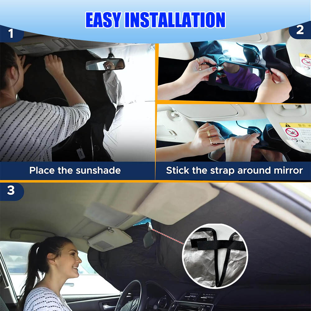 Foldable Car Front Rear Windshield Sun Shade Cover Window Visor UV Block Shield
