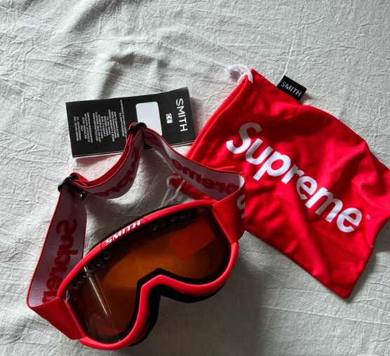 Supreme x Smith Snowboard Goggles Red FW15 Rare Limited Edition NIB