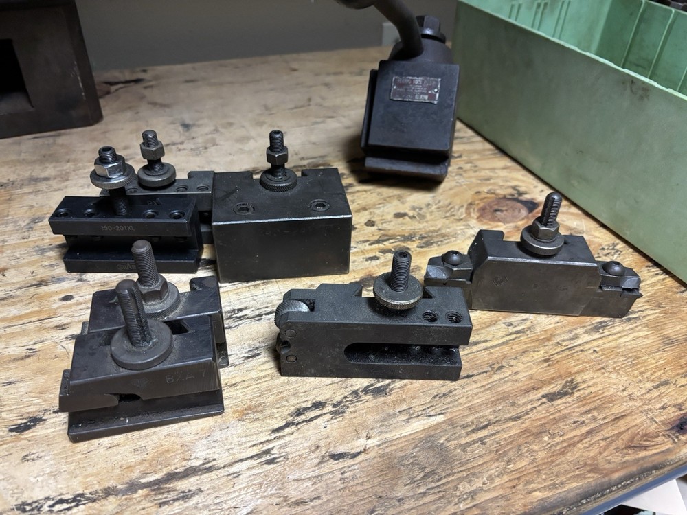Aloris & Yuasa BXA Quick Change Lathe Tool Post 7 pc Holder Set
