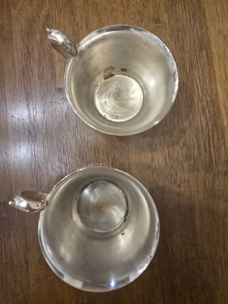 Silverplate Punch Cups Pilgrim Regency Style Unbranded No Monogram Set of 2