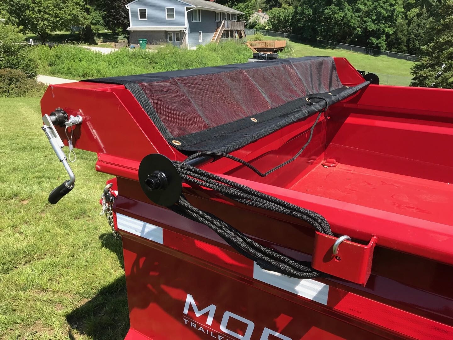 DTR DUMP Trailer PVC Mesh Tarp Kit w/ 6' x 14' PVC Mesh Tarp Double Pocket